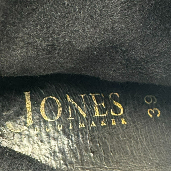 JONES BOOTMAKER | Women's 8 Dark Brown Knee High Zip up Wedge‎ Heel Suede Boots - Picture 9 of 14